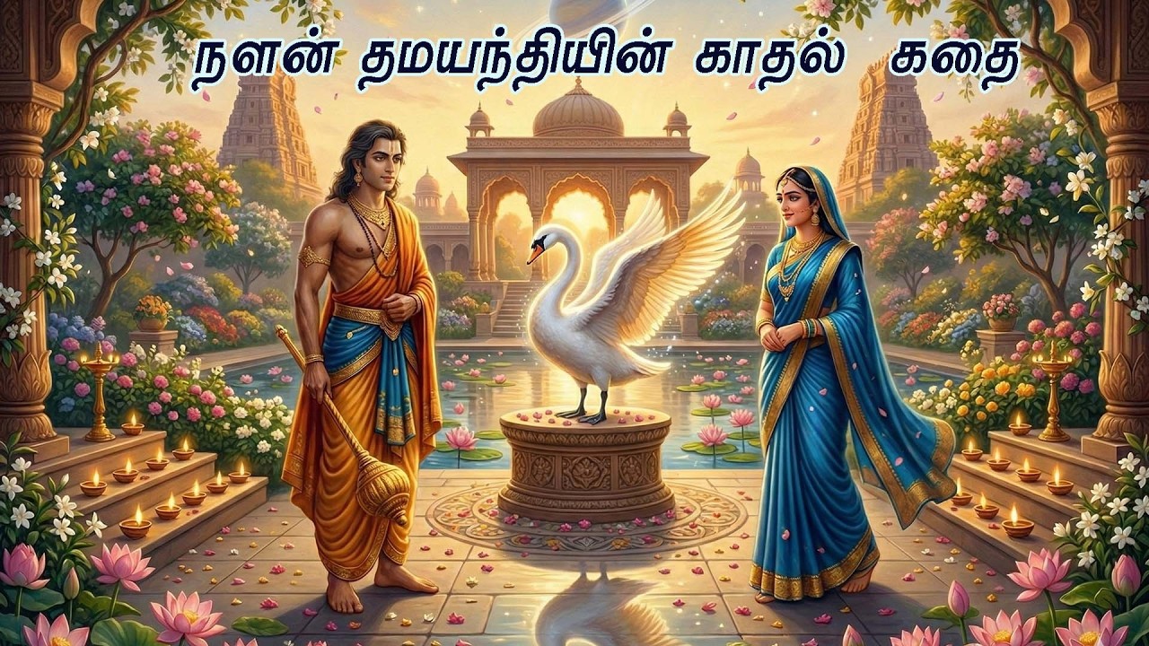 நளன் தமயந்தியின் காதல்  கதை...!#NalaDamayantiStory#Mahabharata#IndianMythology#EpicLoveStory