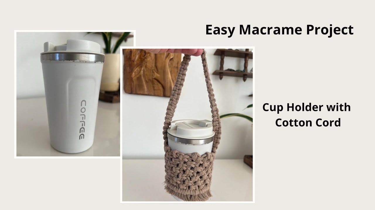 Handmade Macrame Cup Holder | Warm, Eco-Friendly & Stylish