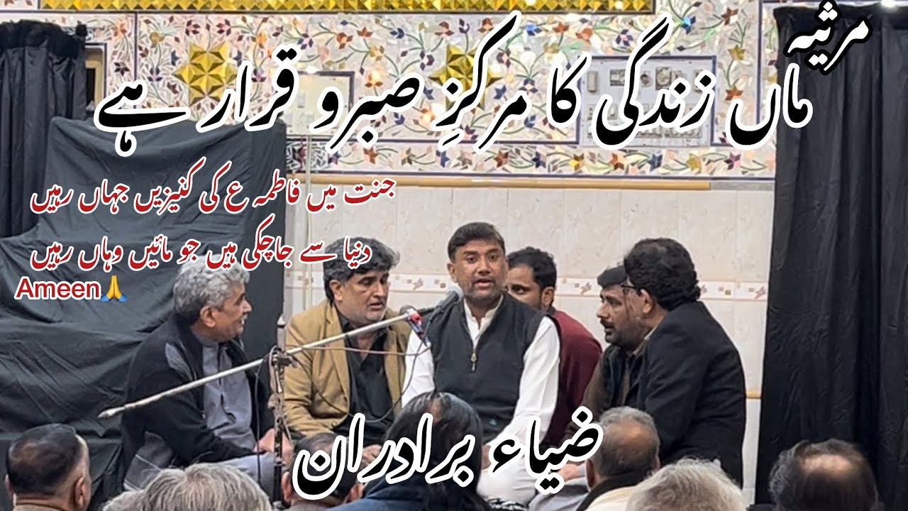Marsiya Maa Zindagi ka Markaz e Sabar o Qarar hy | Zia Haider Zaidi Brothers | Maa Jin ki Mar gai 💔