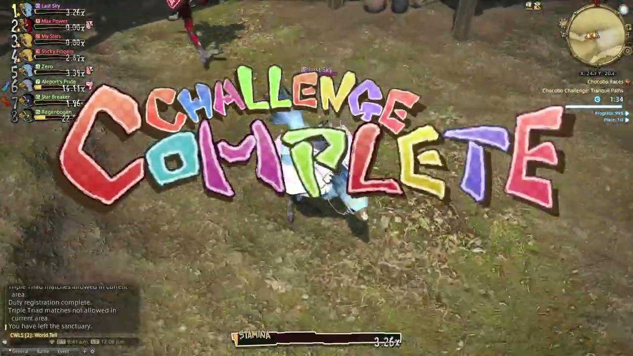 Race 15 Chocobo Challenge Complete + Race Barding Unlock - Final Fantasy XIV