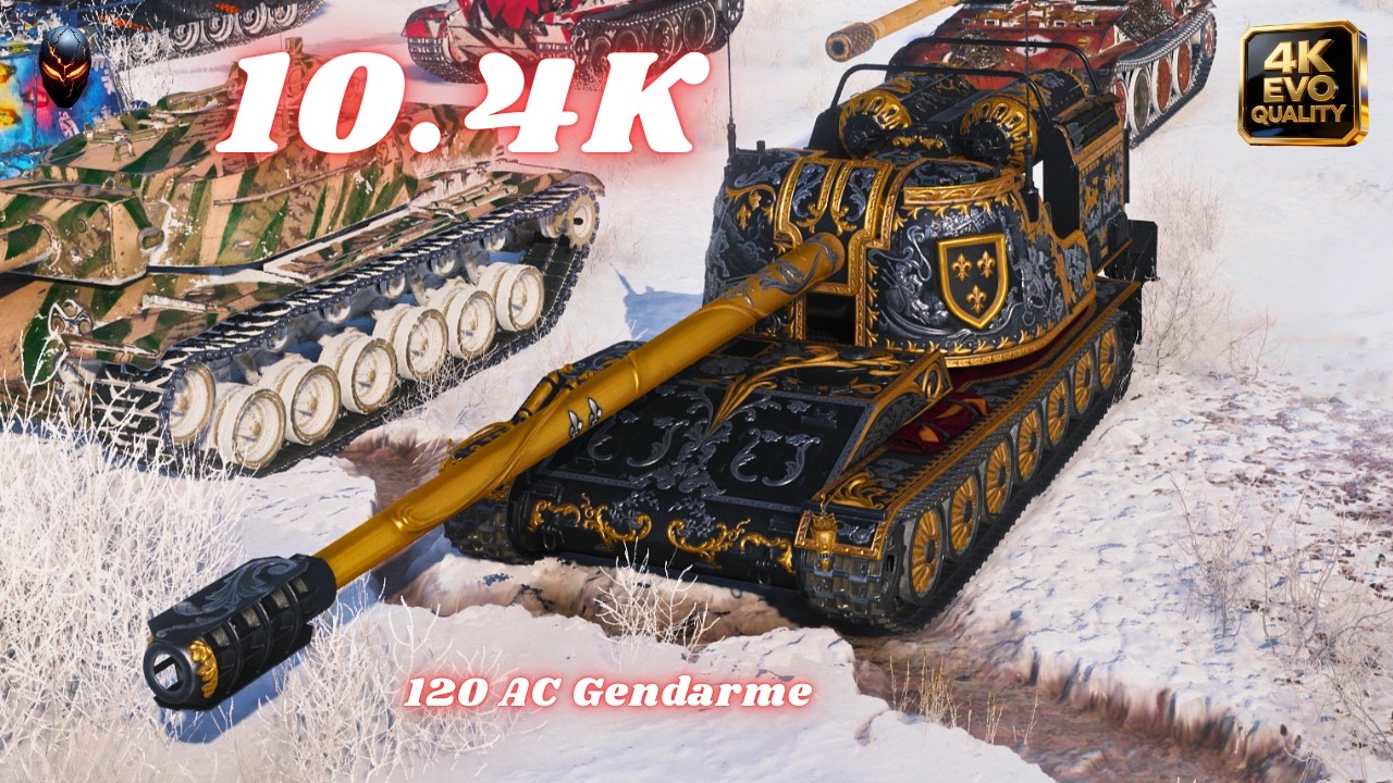 3x 120 AC Gendarme 10.4K Damage & 9K  5 Kills & 8.4K  World of Tanks #wot