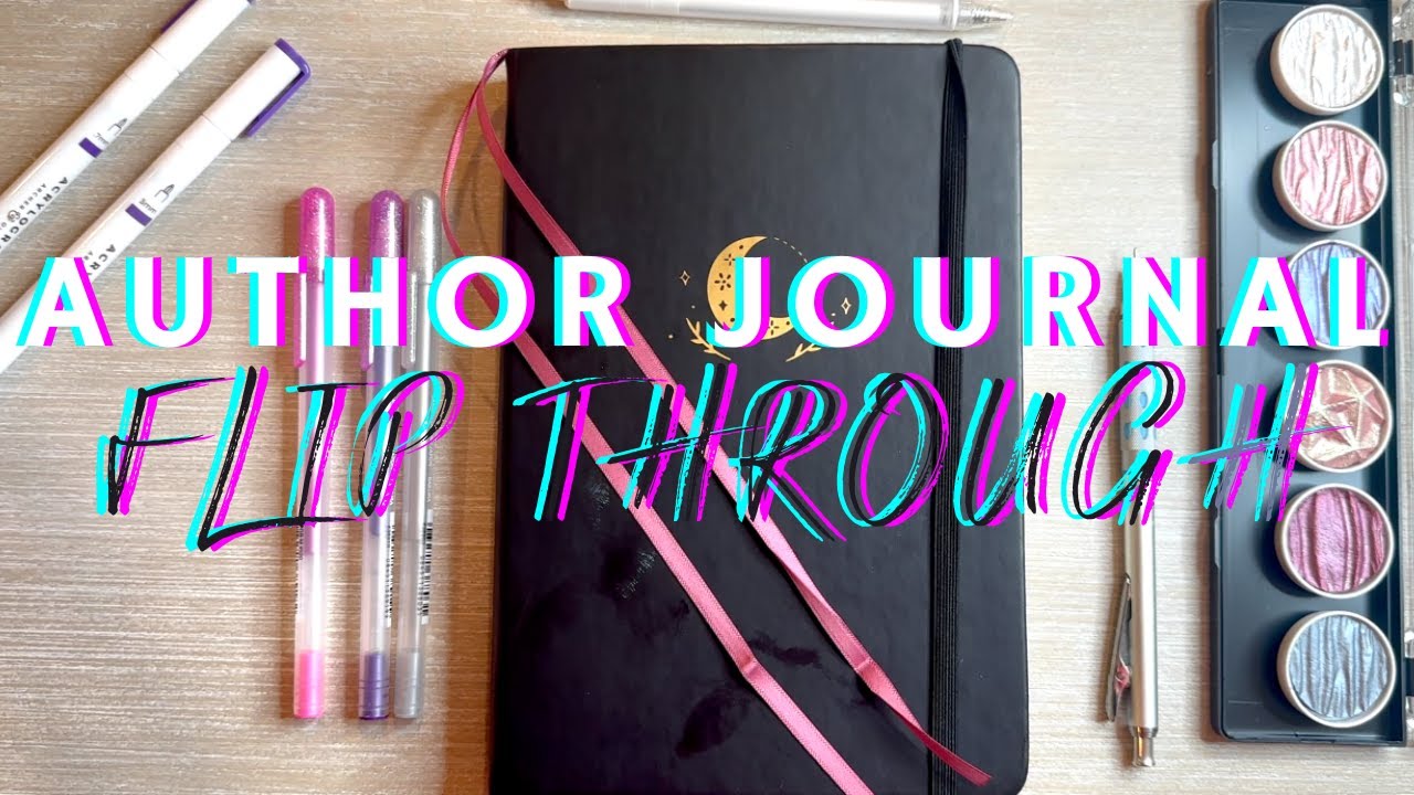 Author Journal Flip Through // Black Paper BUJO // VEDIO Day 26