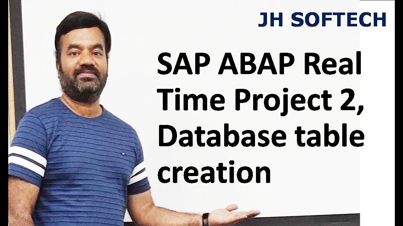 SAP ABAP Real Time Project 2, Database table creation