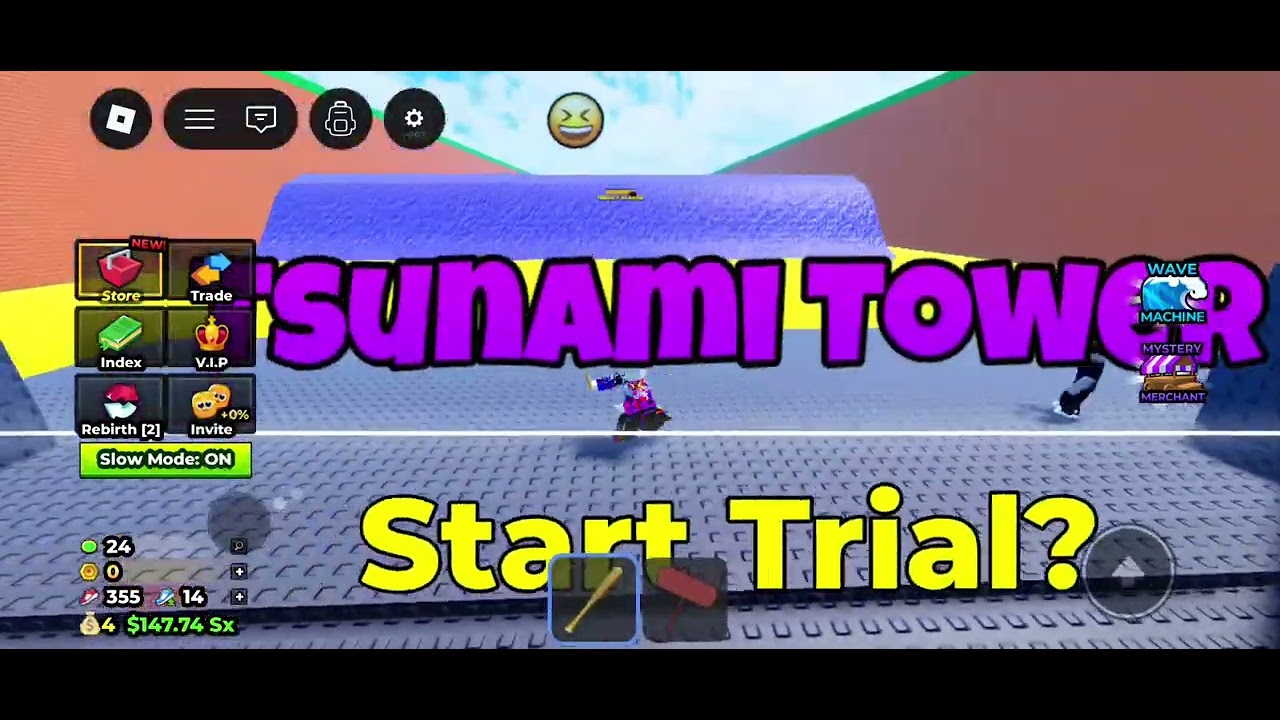 Waiting for brainrot frenzy in escape tsunami for brainrots in the end I got a job