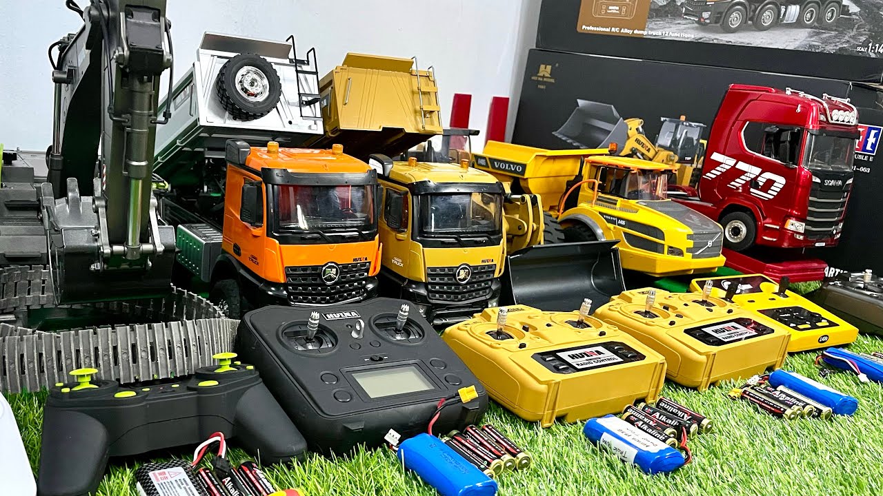 RC #10 R/C truck kompilasi truk konstruksi,dump truk huina,truck trailer,truk molen,excavator,loader