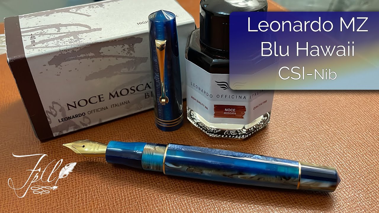 Leonardo MZ Blu Hawaii CSI Nib (Cursive Smooth Italic - Nib)