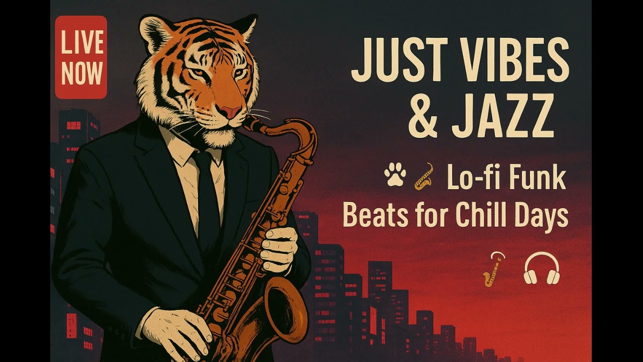 Just Vibes & Jazz 🐾 | Lo-fi Funk Beats for Chill Days 🎷🎧