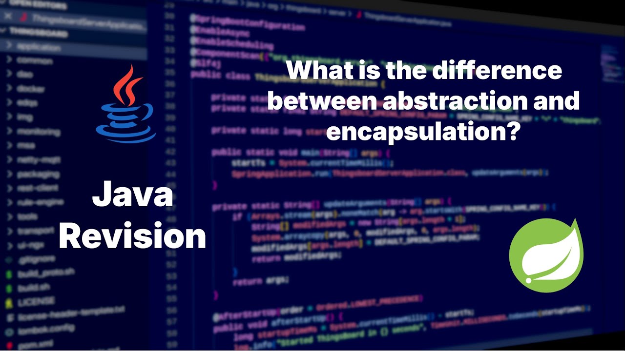 What is the difference between abstraction and encapsulation?