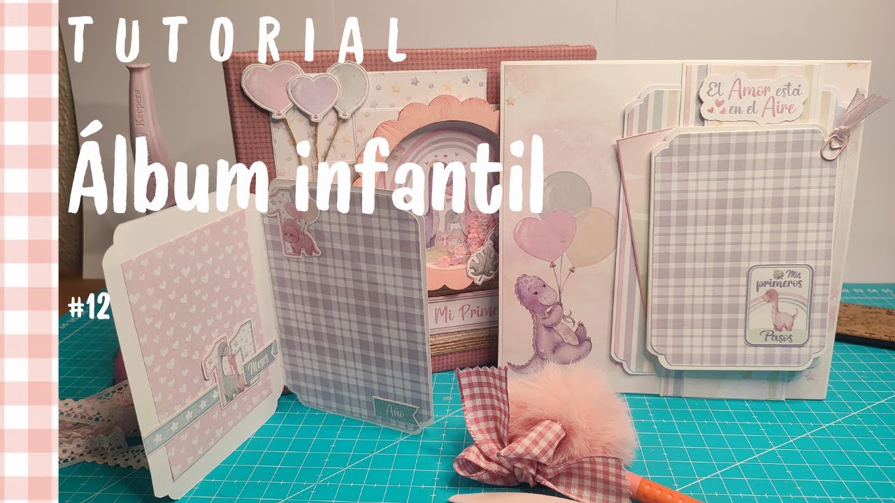 💡 Inspírate con esta página final paso a paso para tú álbum infantil 🌸 Scrapbooking