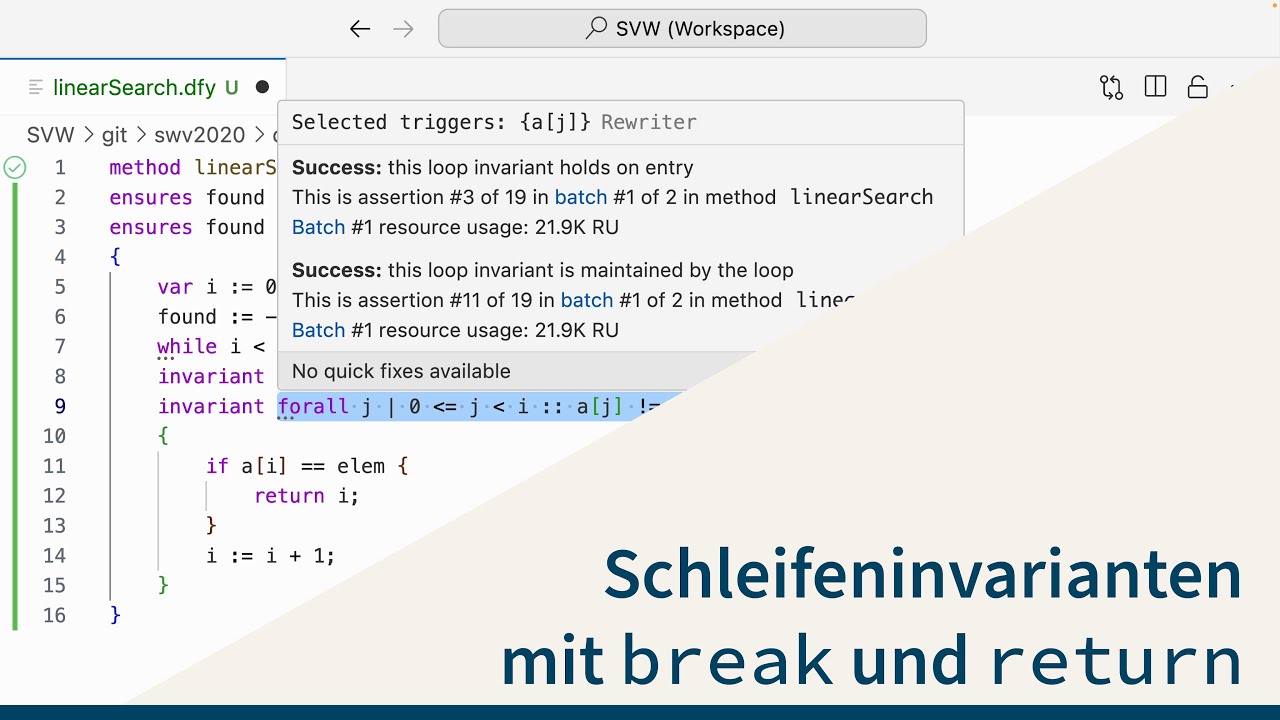 Schleifeninvarianten bei Sprüngen aus Schleifen