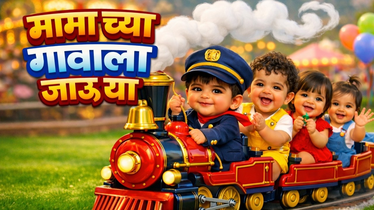 मामा च्या गावाला जाऊ या | Mamachya Gavala Jauya | Marathi Kids Poem | Balgeet Rhymes