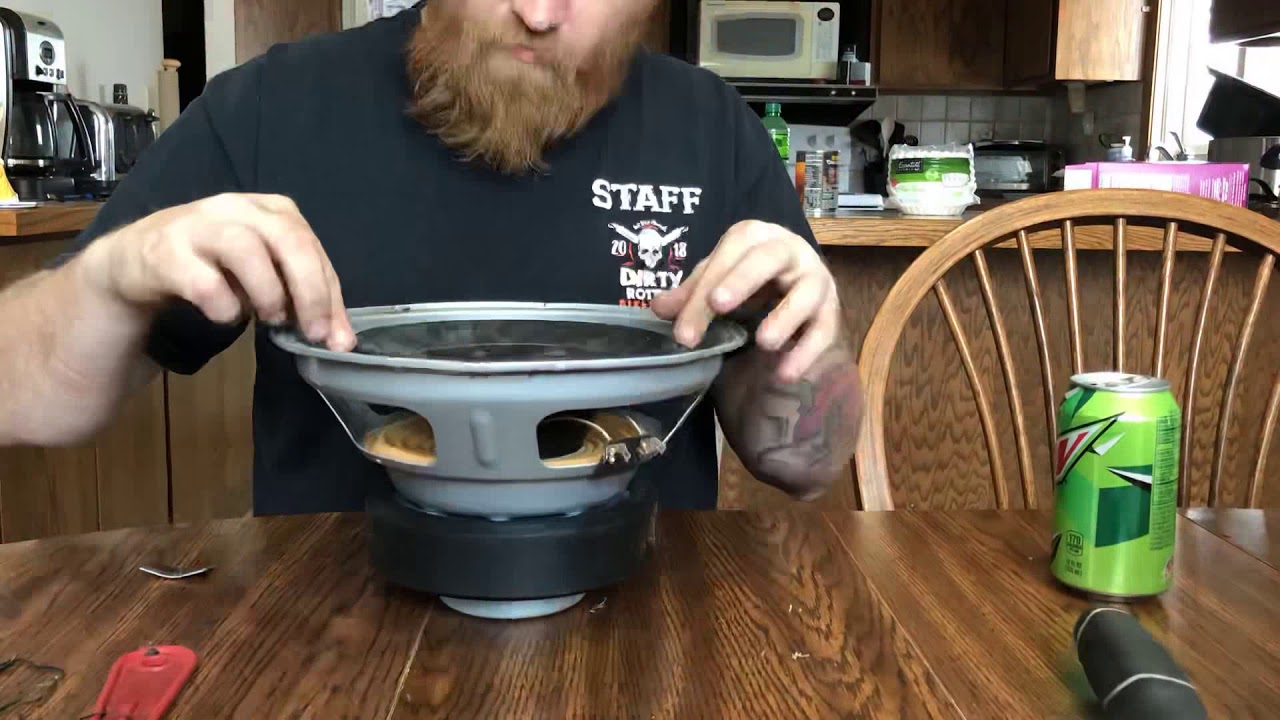 Jl audio subwoofer rubber surround clean up