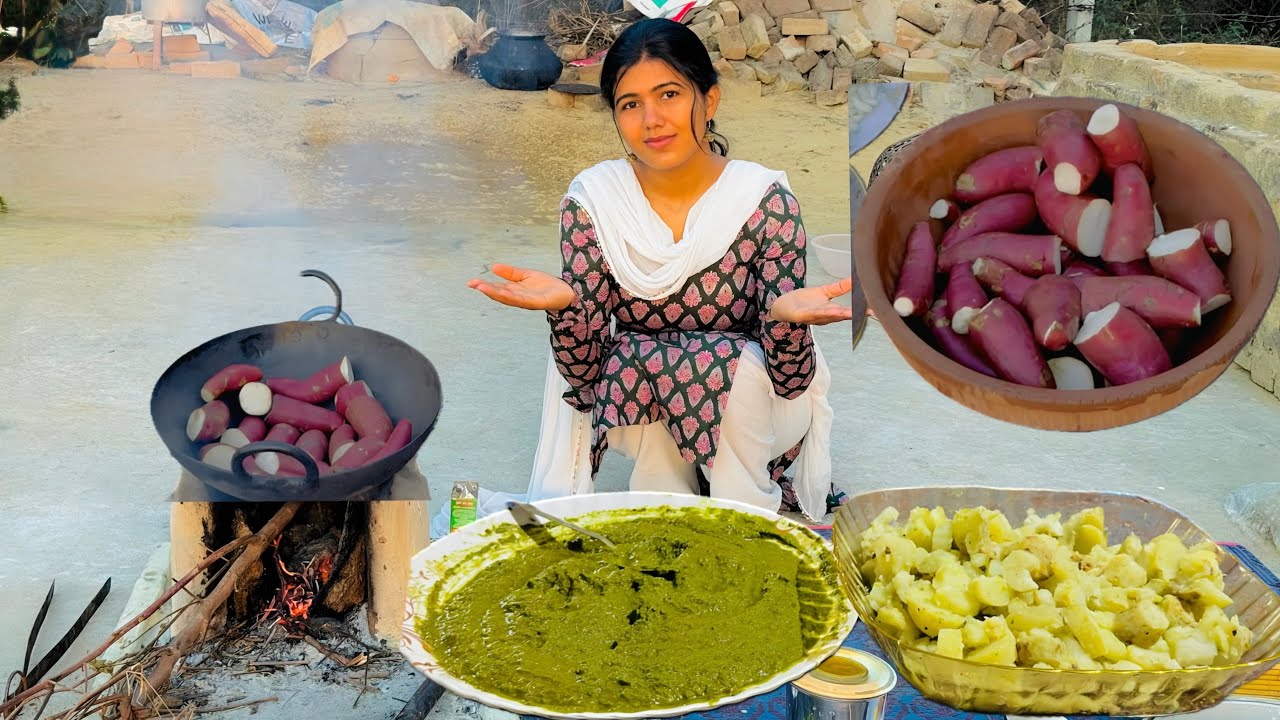 Cooking Sweet Potatoes In New Style & Make Secret Salt #desilifestyle