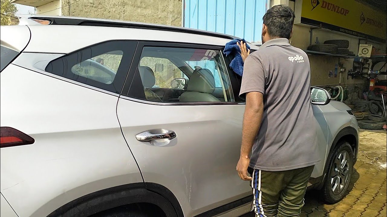 KiA CAR 🚗 WASHING SUNITA TYRE HOUSE BAGHPAT ROAD MEERUT NIKKI USTAD JI SAHIL KHAN 