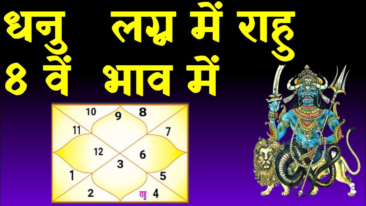 Rahu in 8th House Sagittarius Ascendant(धनु लग्न में राहु  8 वें भाव में )