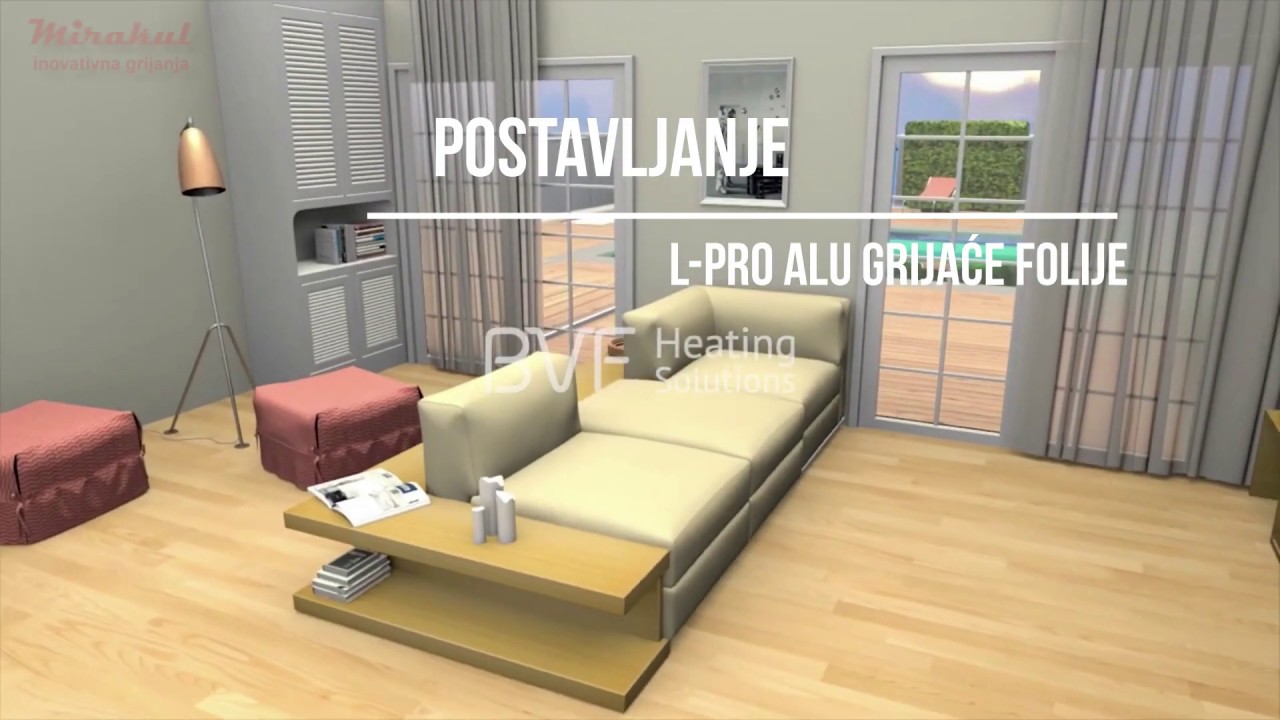 Aluminijska grijaća folija - električno podno grijanje ispod laminata