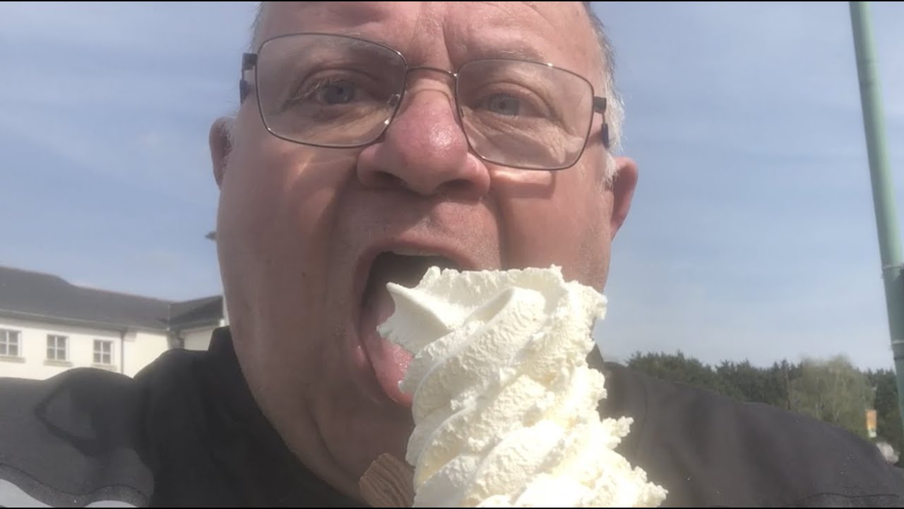 Fat Man rides tiny bike over the mountain from Abergavenny to Hay-on-Wye