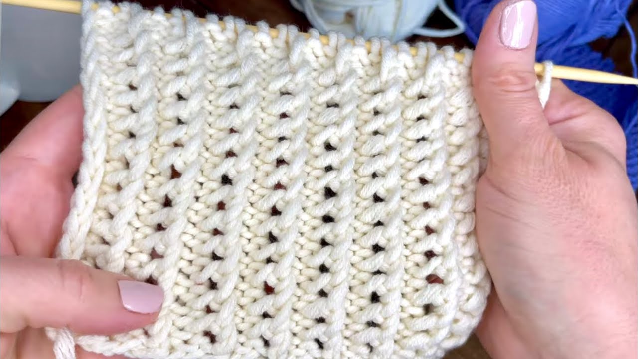 Easy Rib Lace Stitch Tutorial for Beginners | Step-by-Step Guide to Knitting a Textured Pattern