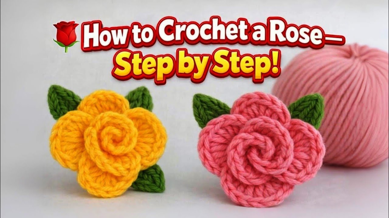 How to Crochet a Rose – Step by Step Easy Tutorial for Beginners