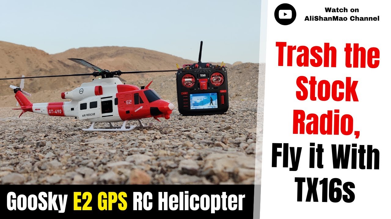 Outdoor Flight of GooSky E2 GPS RC Helicopter – Scale Huey UH1Y