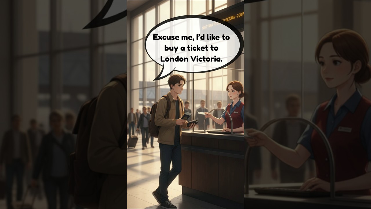 🎫 Buying a Train Ticket at the Station &ndash; Simple English Conversation Practice for Travelers