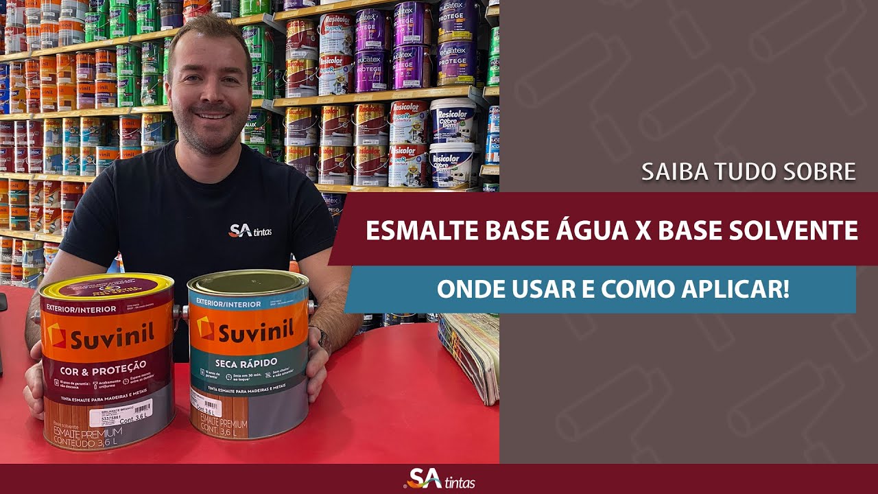Saiba a Diferen&ccedil;a entre Esmalte base &aacute;gua seca r&aacute;pido e esmalte base solvente cor e prote&ccedil;&atilde;o Suvinil