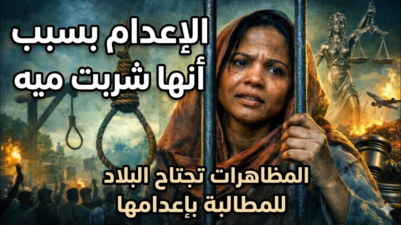 الاعدام لسيدة مسيحية والسبب كوب ماء شربته _ المظاهرات تجتاح البلاد للمطالبة باعدامها