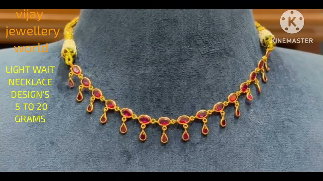 Light weight necklace designs,  5 to 20 grams 