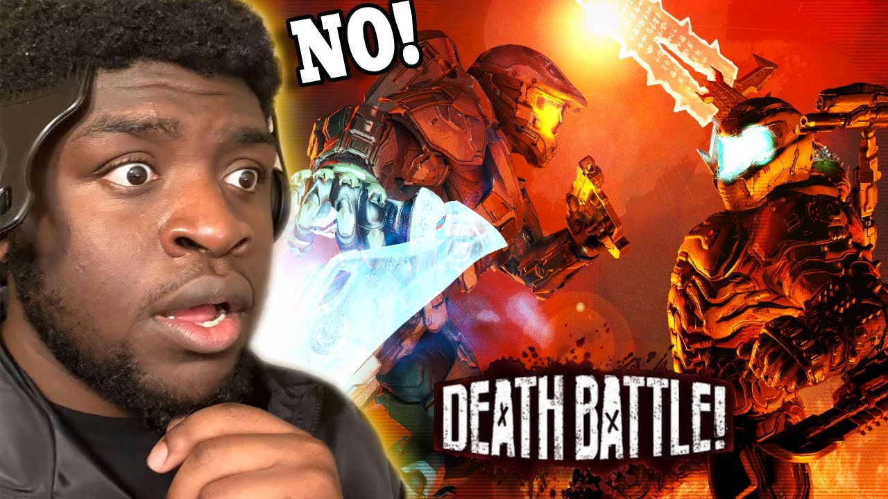 HALO FAN BOY REACTS TO MASTER CHIEF VS DOOM SLAYER DEATH BATTLE!