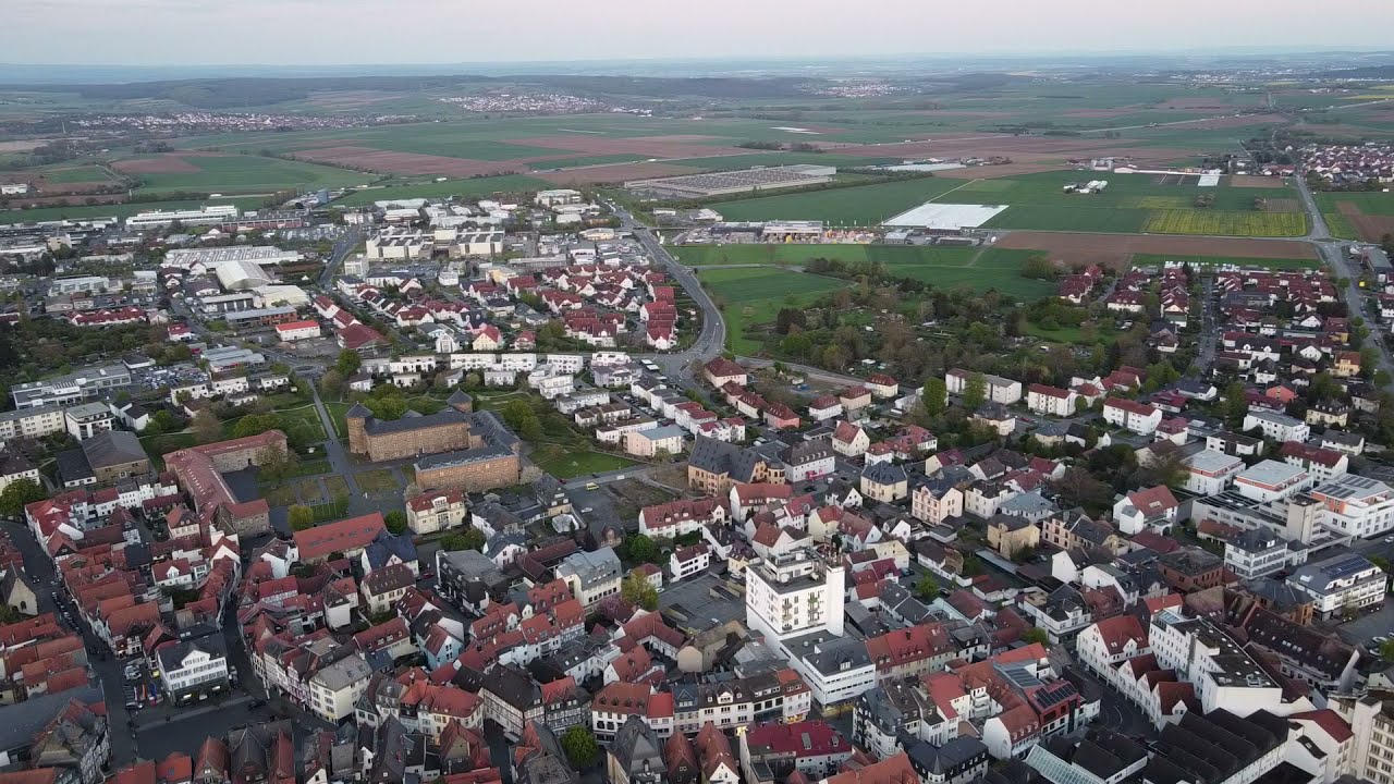 Butzbach mit Drohnenflug - Luftaufnahme
