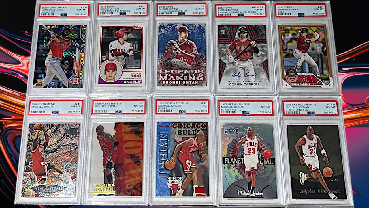 HUGE PSA BLIND REVEAL!!! Jordan, Ohtani, Carroll Baseball & Basketball Cards