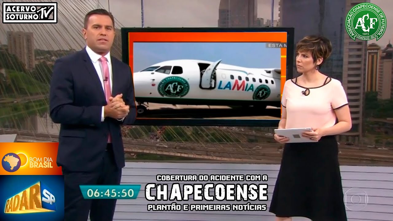 Cobertura inicial do tr&aacute;gico acidente com a Chapecoense