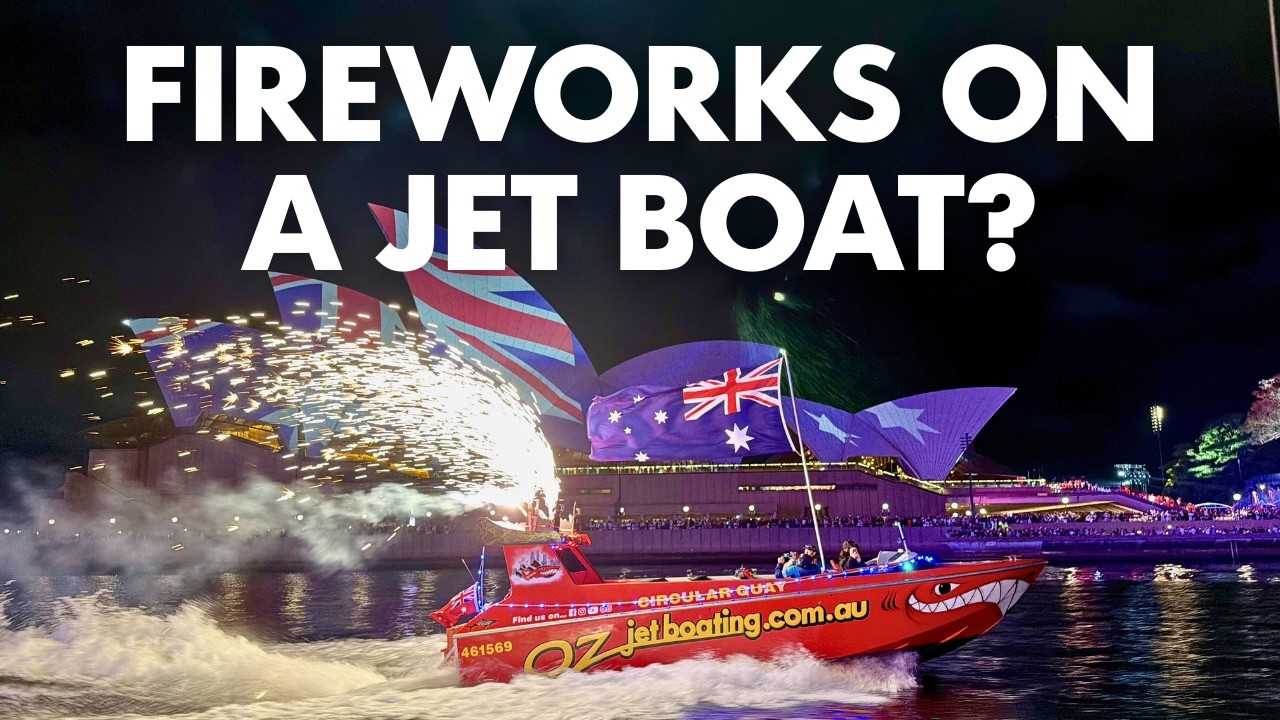 Fireworks on a jet boat? Oz Jet Boating stunt show on Sydney Harbour | Australia Day 2026