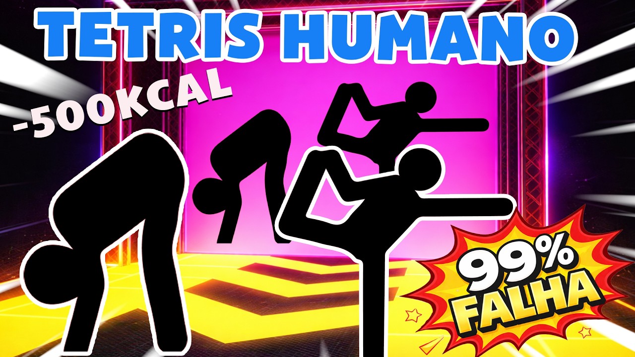 HUMAN TETRIS х 2 Player| –500 kcal | Consegue Seguir o Movimento? (99% FALHA) | JOGO VIRAL DIVERTIDO