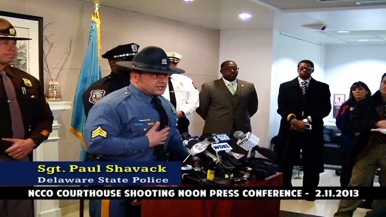 New Castle County Court House Shooting - Full Press Conference-Noon