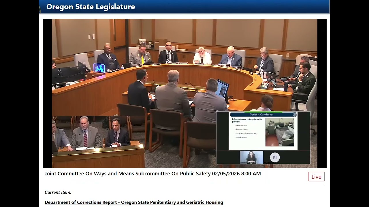 2026 Joint Committee on Ways and Means Subcommittee - OSP Replacement and Geriatric Care