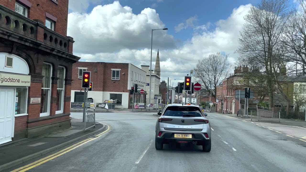 Driving from Burslem to Keele University, Stoke-on-Trent, United Kingdom - 11th April 2021