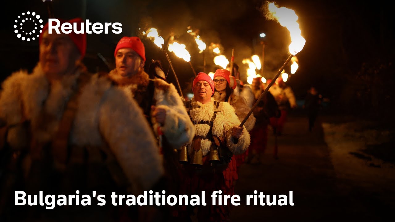 Bulgarians ward off evil spirits with traditional fire ritual | REUTERS