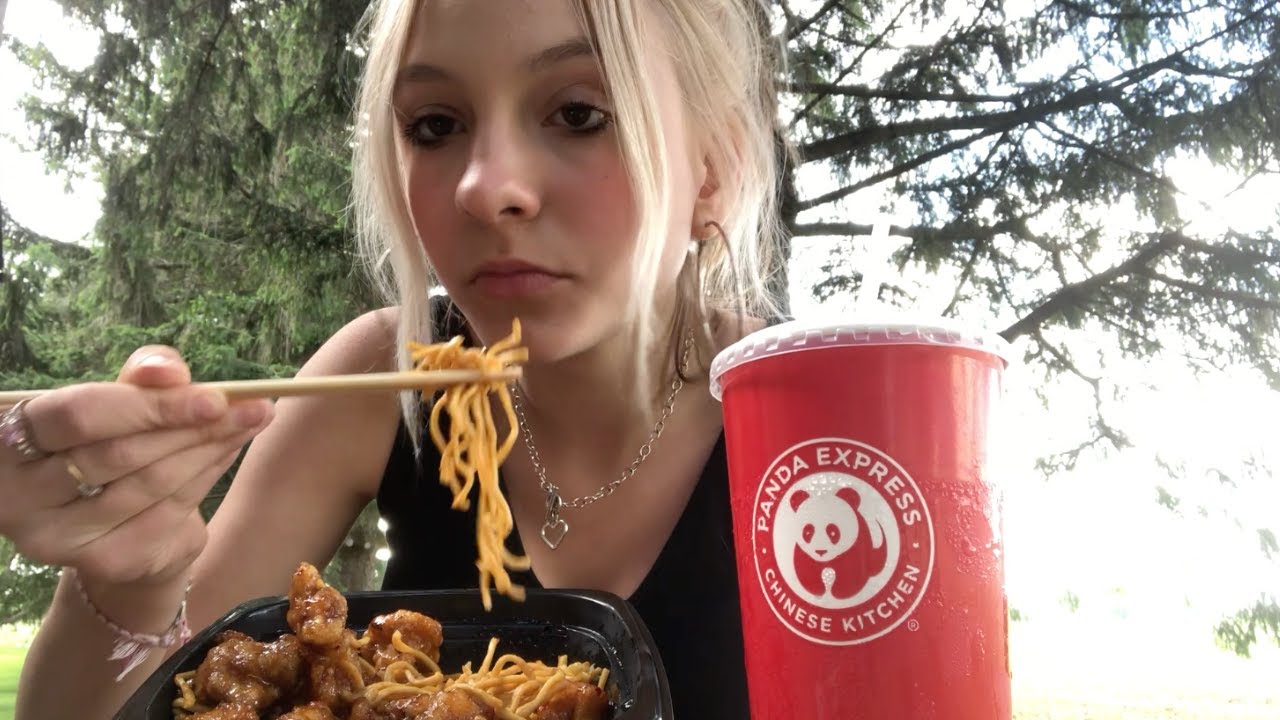 ASMR ORANGE CHICKEN & CHOW MEIN FROM PANDA