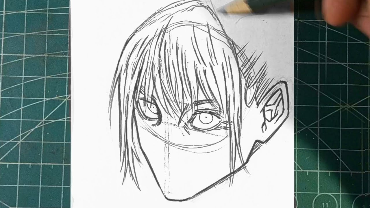 Hajime Kashimo (God of Thunder) Drawing Tutorial || Jujutsu Kaisen