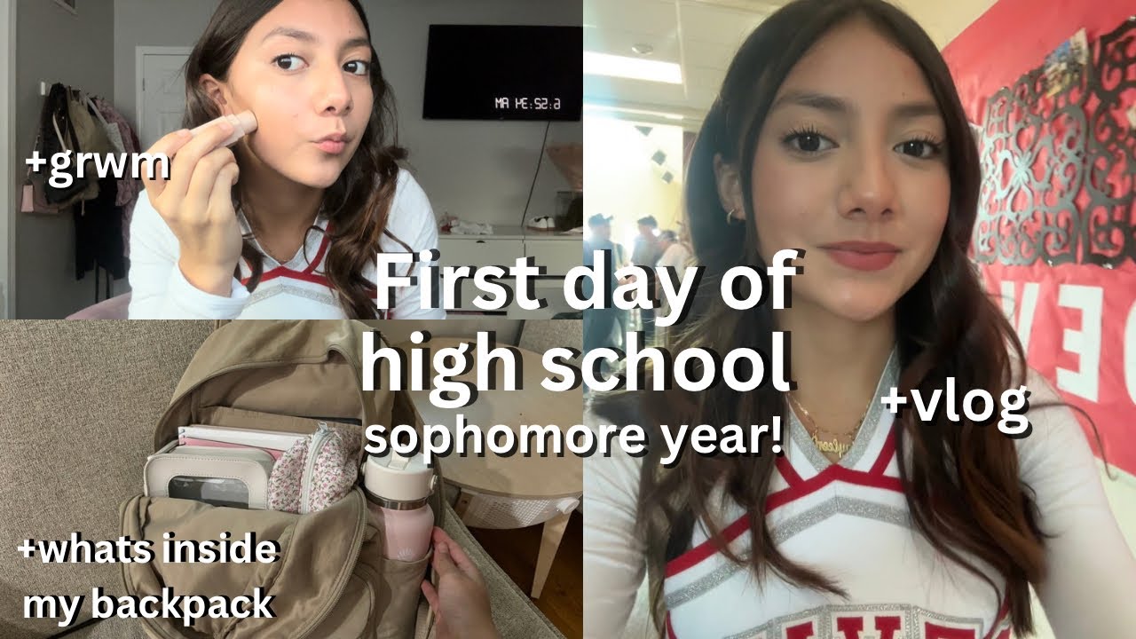 First Day Of High School | Sophomore year! grwm, vlog, what’s in my backpack!