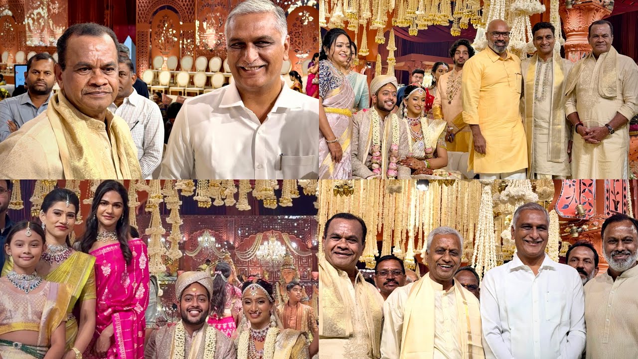 BRS Politicians & Celebrities at Congress Minister Komatireddy VenkatReddy Brothers Daughter Wedding