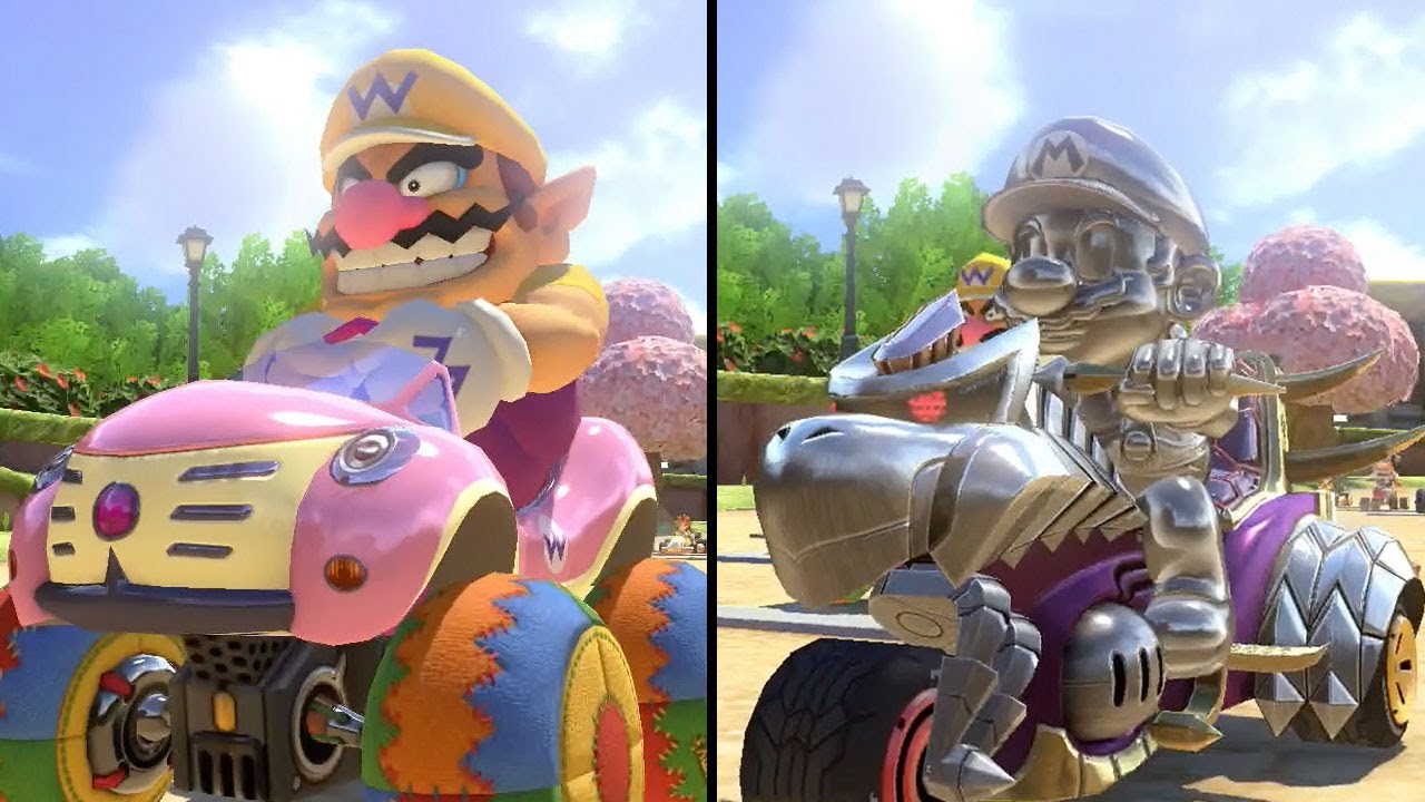Mario Kart 8 Deluxe - Multiplayer - Wario vs Metal Mario (Crossing Cup 100cc)