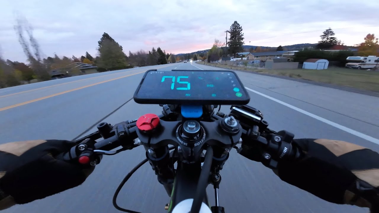 CRAZY FAST Motorized Bicycle Going 75+ MPH