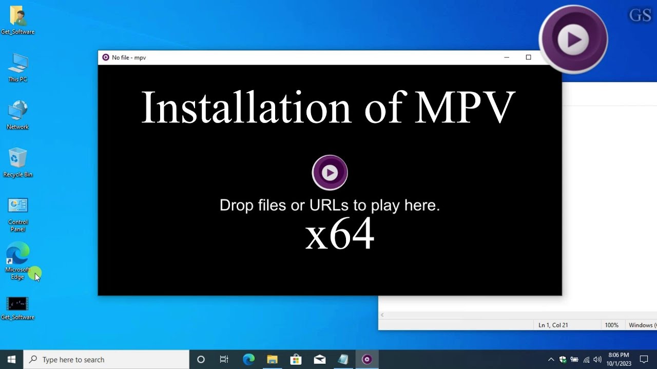 How to install MPV in Window 10 ( x64 ) | Get Software