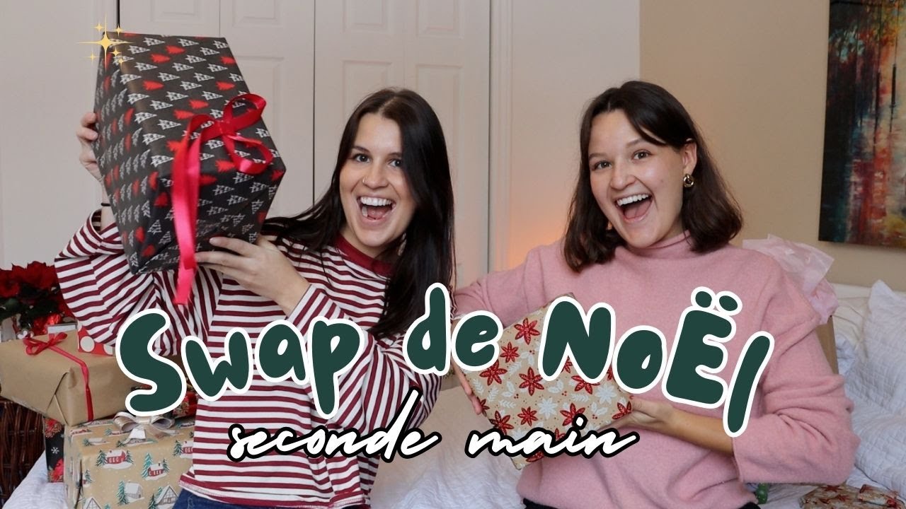 Swap de cadeaux de No&euml;l 2025 avec ma soeur ❤️🎄On s'offre SEULEMENT des cadeaux de friperie 🎁