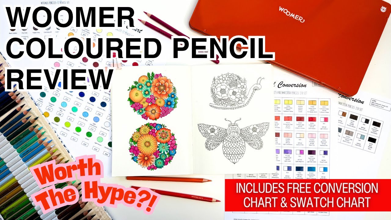 Woomer Coloured Pencils | Let’s Put Them to the Test! (+ Free Swatch & Conversion Chart)