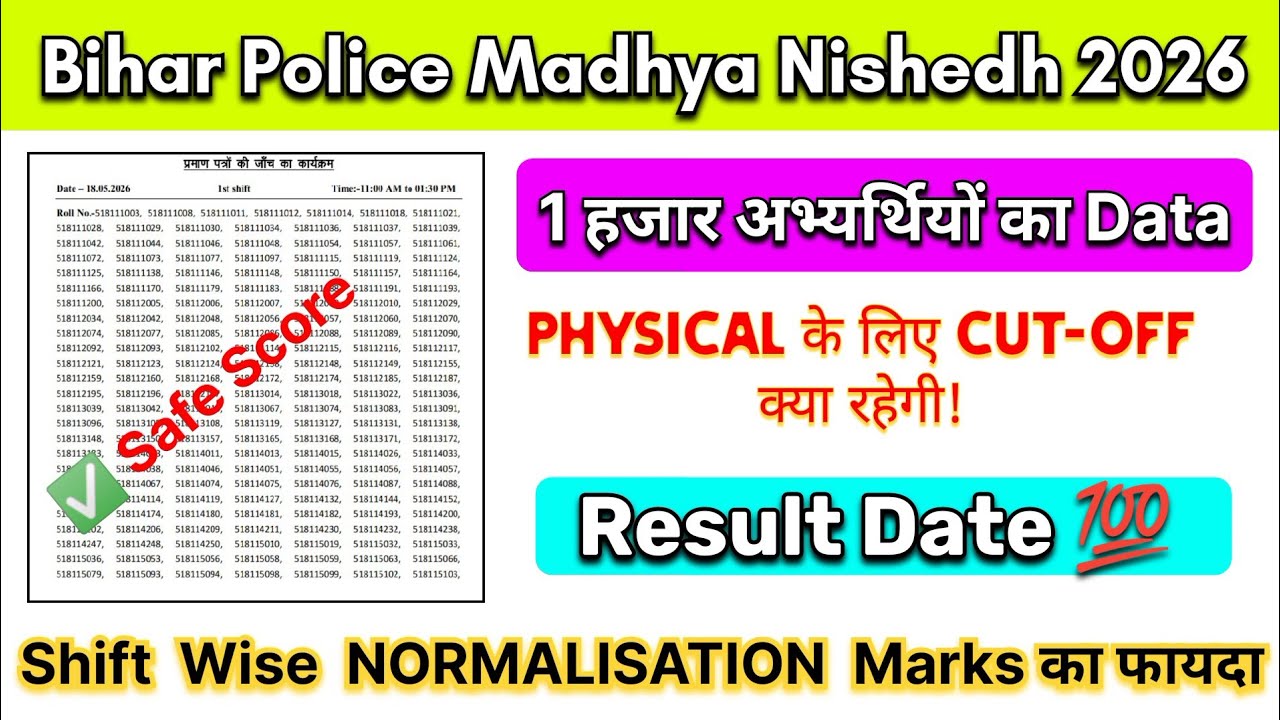 💥Bihar Police Prohibition Cut-off 💯🥰!#biharpolicemadhyanishedhresult2026#biharmadhyanishedhresult