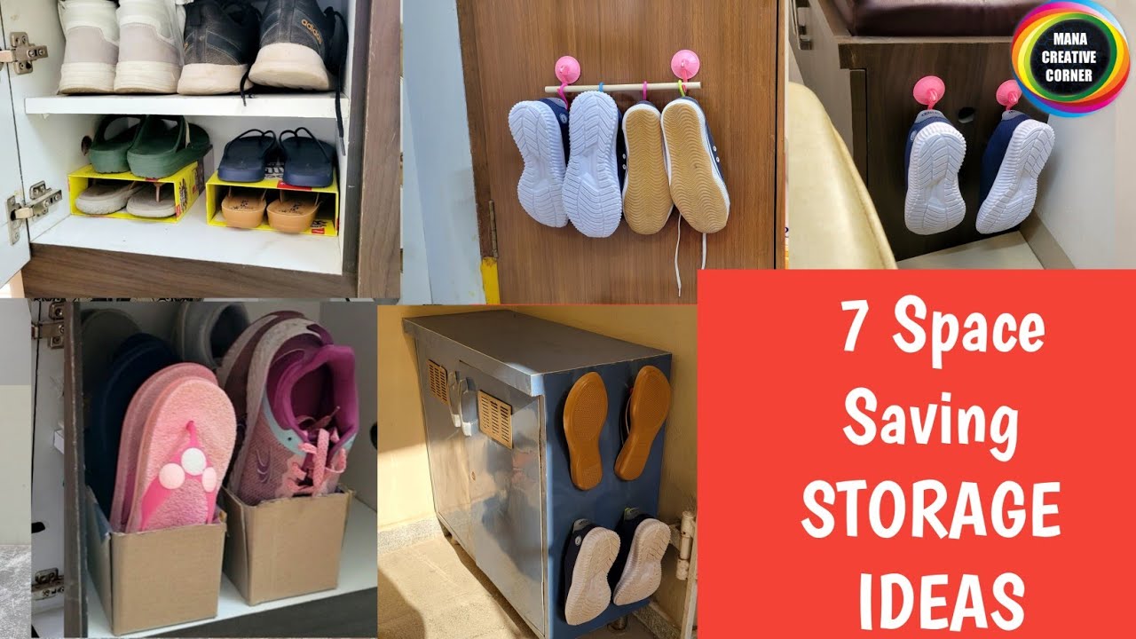 7 Space Saving and Storage Ideas for a Small Shoe Rack | Storage hacks | organization ideas