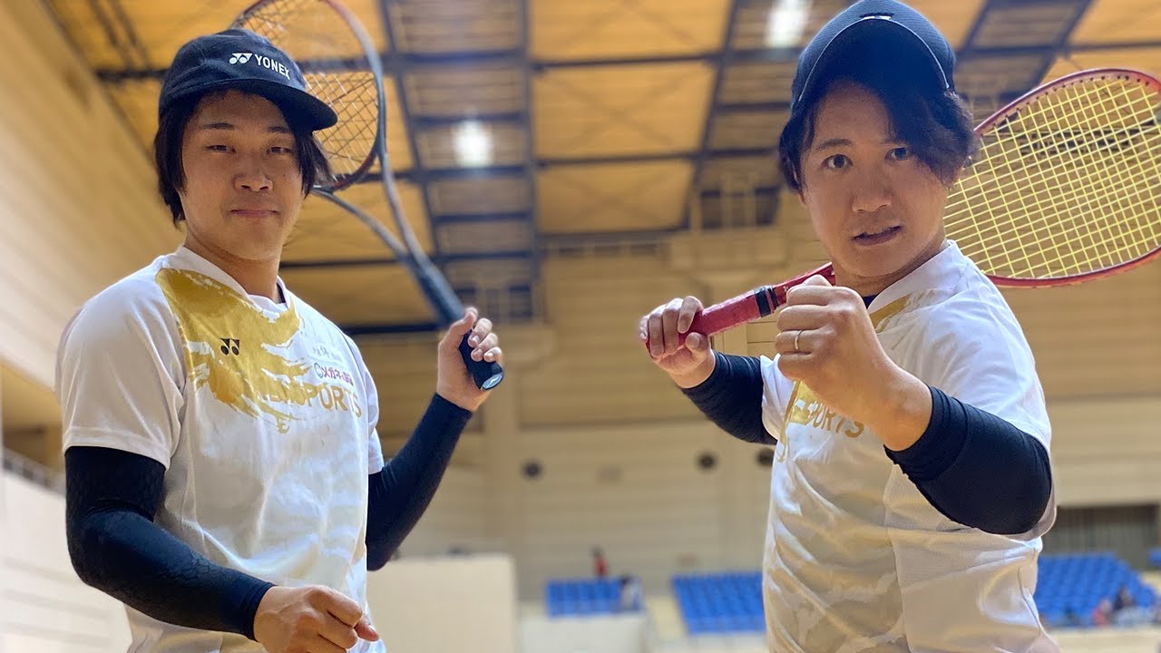 【プロの本気】T橋のカットサーブがエース連発!!!インドアの大会にソフトテニスのプロと組んで挑んでみた!!!